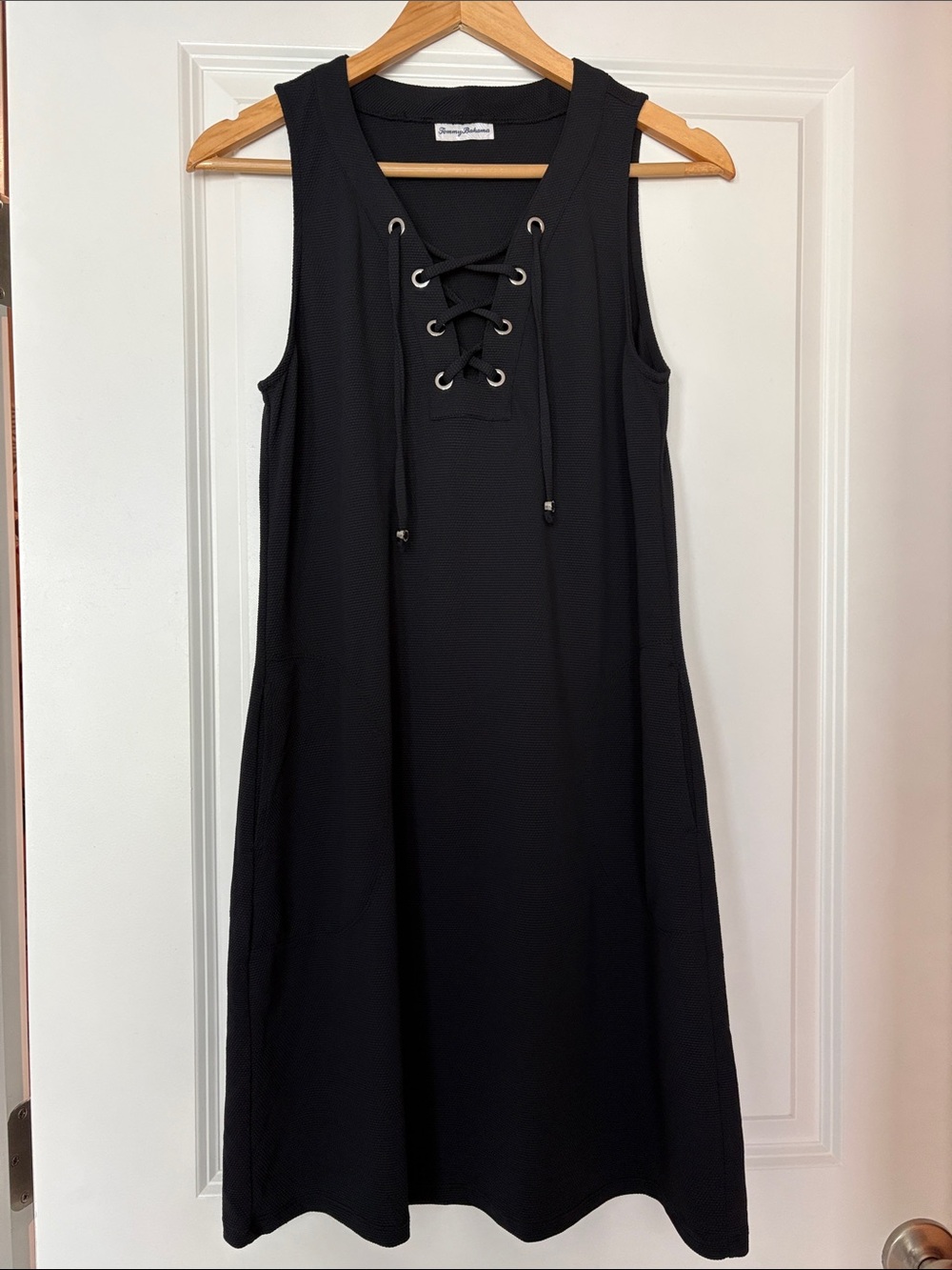 Tommy Bahama Black Tie Up Tank Dress